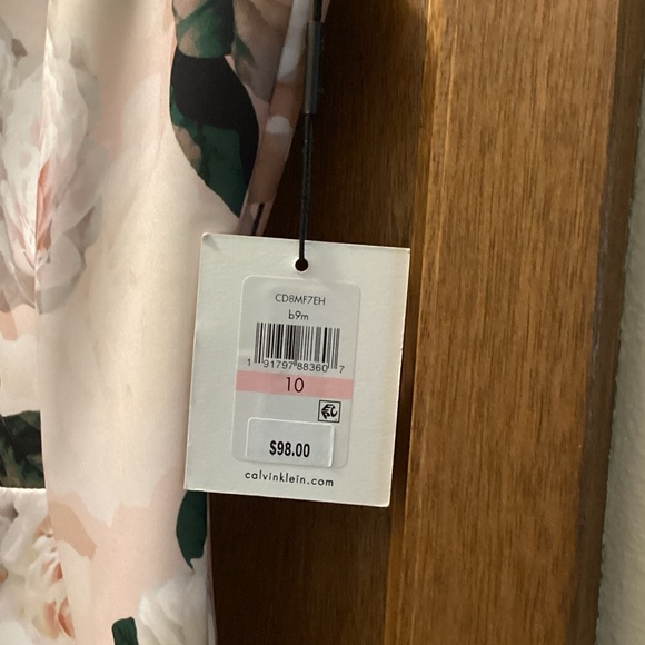 Calvin Klein Pink Floral Midi Dress - Picture 7 of 9
